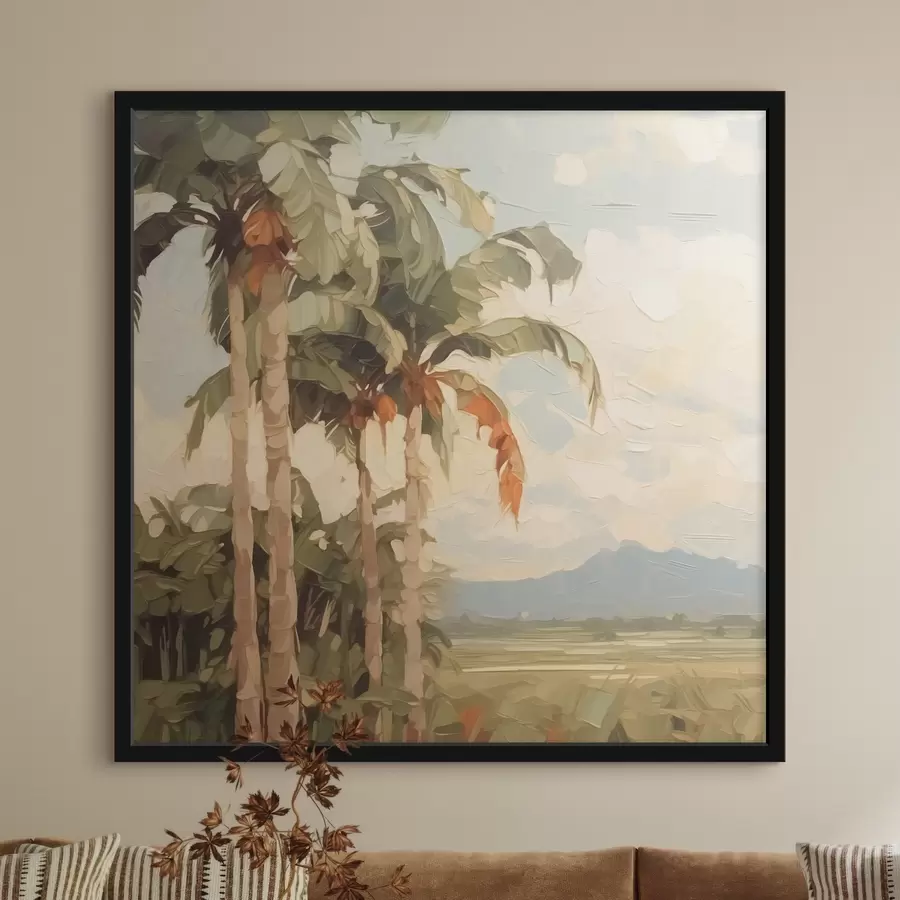 Fototapete Palmen Nachahmung Malerei f42898