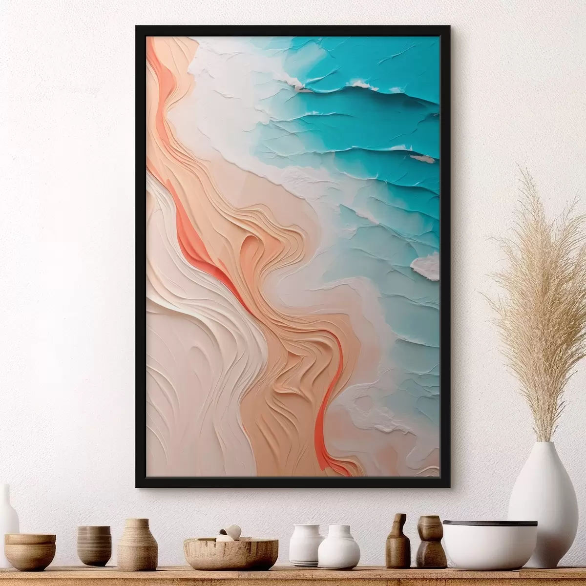 Poster Abstrakte Meereslandschaft f42903