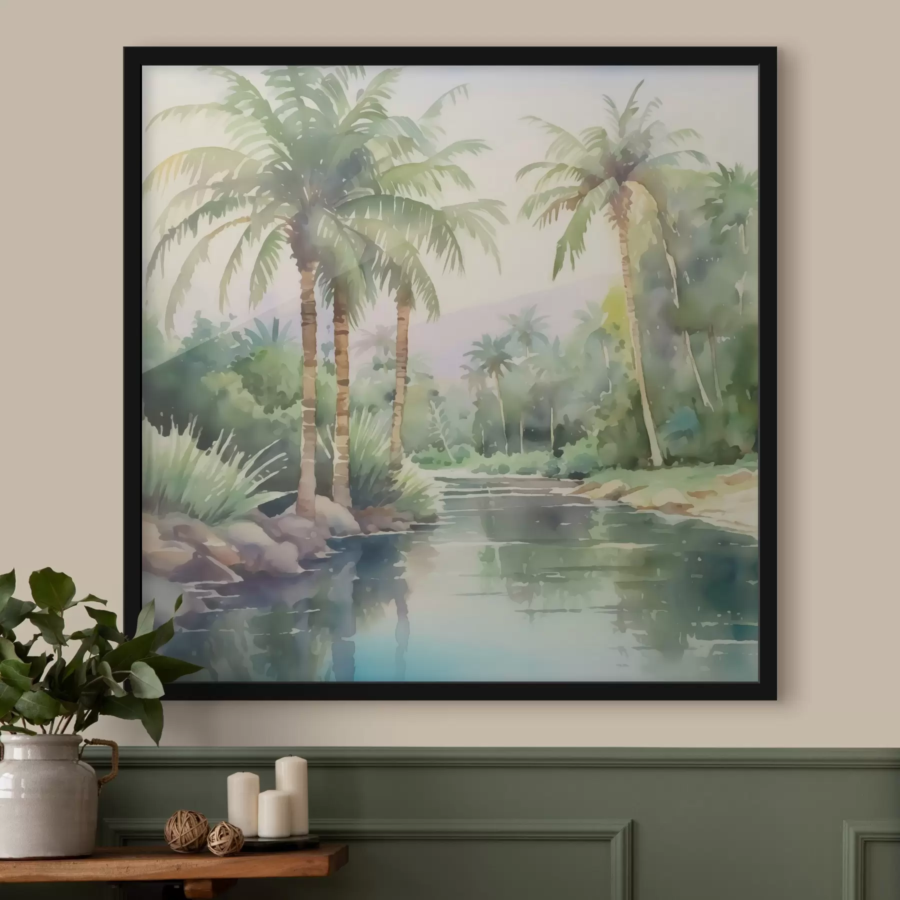 Wandbilder Tropische Landschaft Nachahmung Aquarell f42912