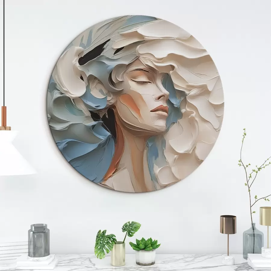 Wandbilder Porträt eines Mädchens abstrakte Nachahmung der Malerei r42904