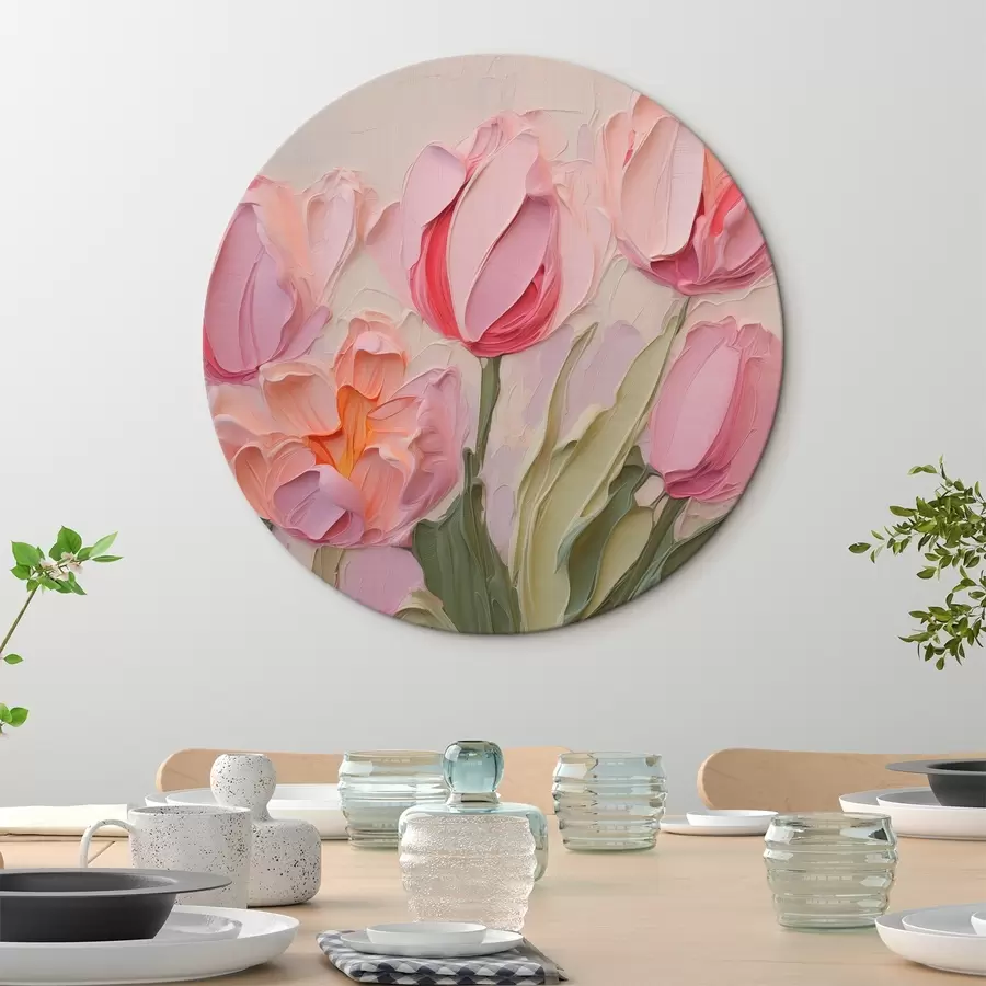 Wandbilder Tulpen Nachahmung von Malerstrichen r42908