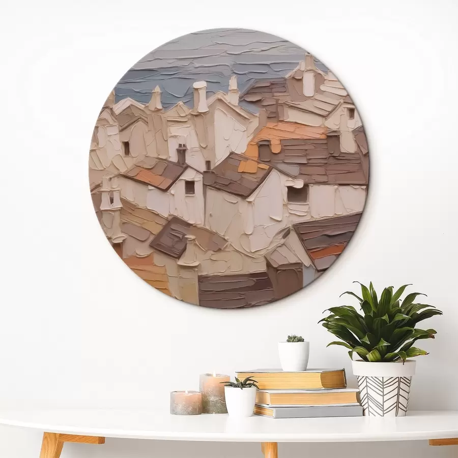 Wandbilder Dächer von Häusern abstrakte Nachahmung der Malerei r42910