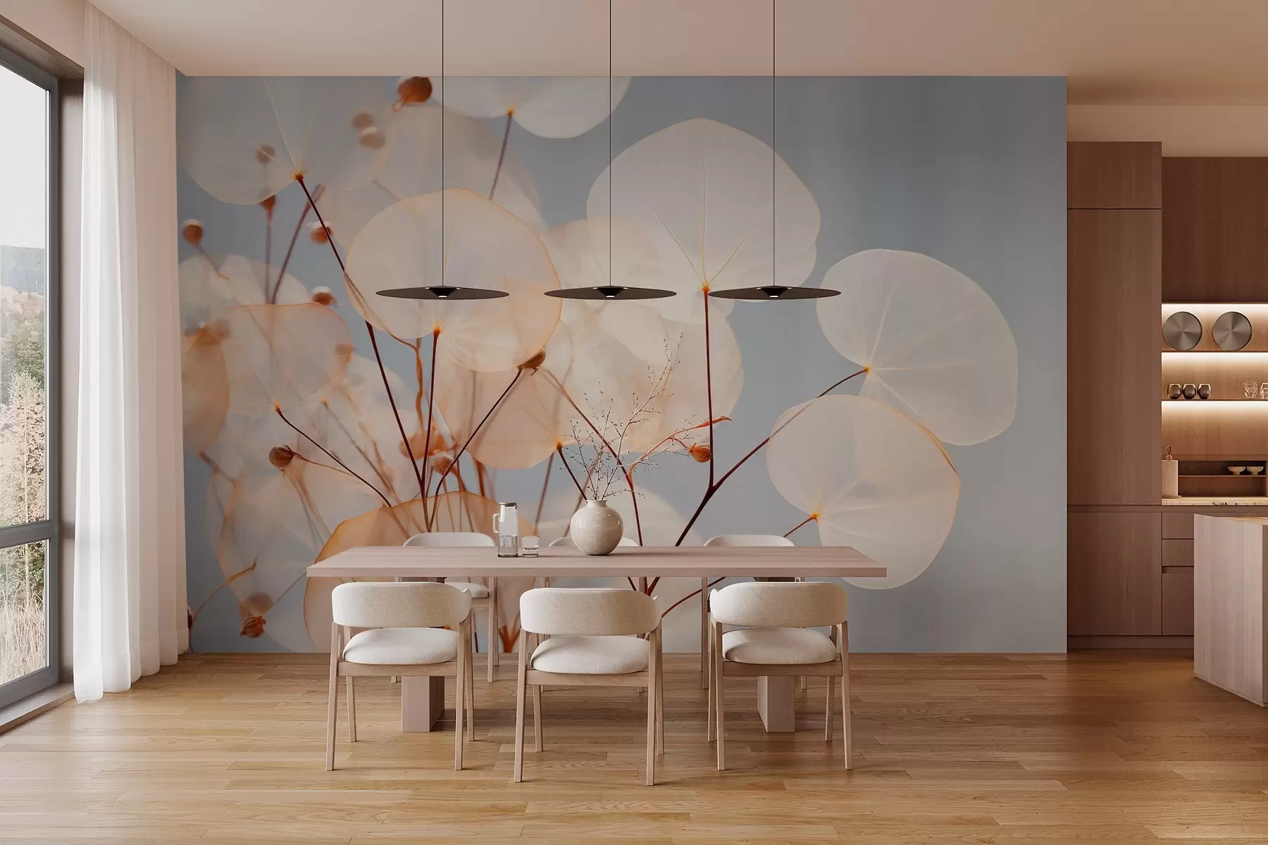 Fototapete Dekorative Blätter w03068