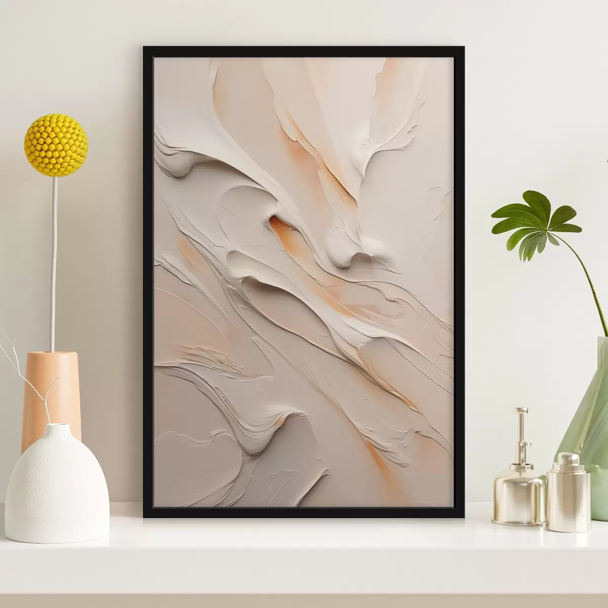 Poster Abstraktion Nachahmung von Pinselstrichen f42959