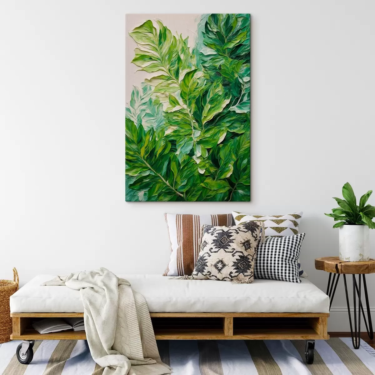 Wandbilder Tropische Blätter im Stil der Ölmalerei s42767