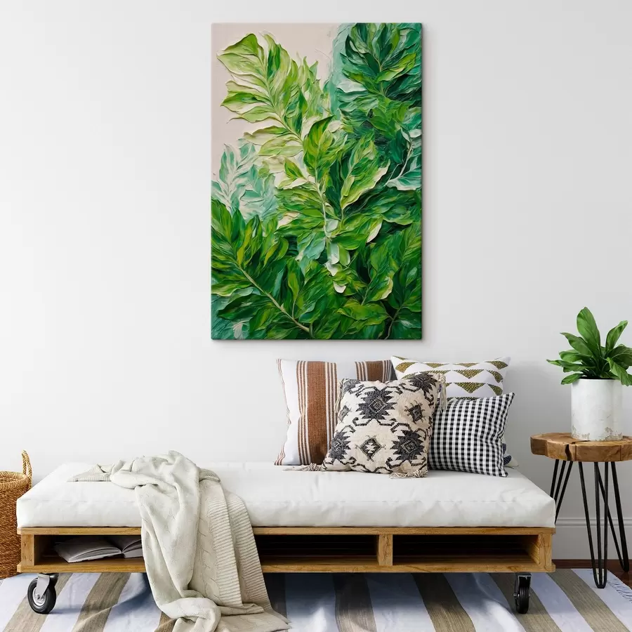 Wandbilder Tropische Blätter im Stil der Ölmalerei s42767