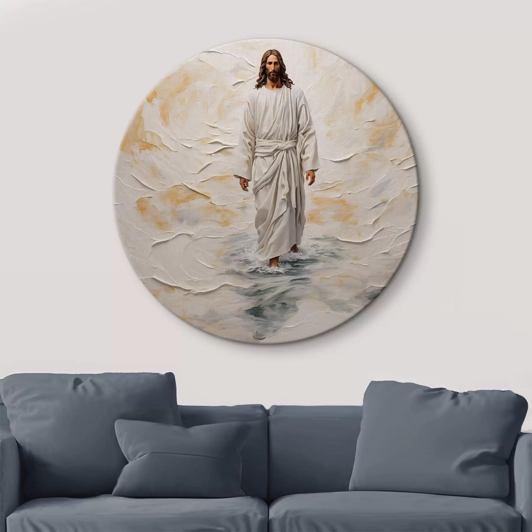 Wandbilder Jerur Chrirt geht auf dem Wasser im Stil eines Ölgemäldes r42769