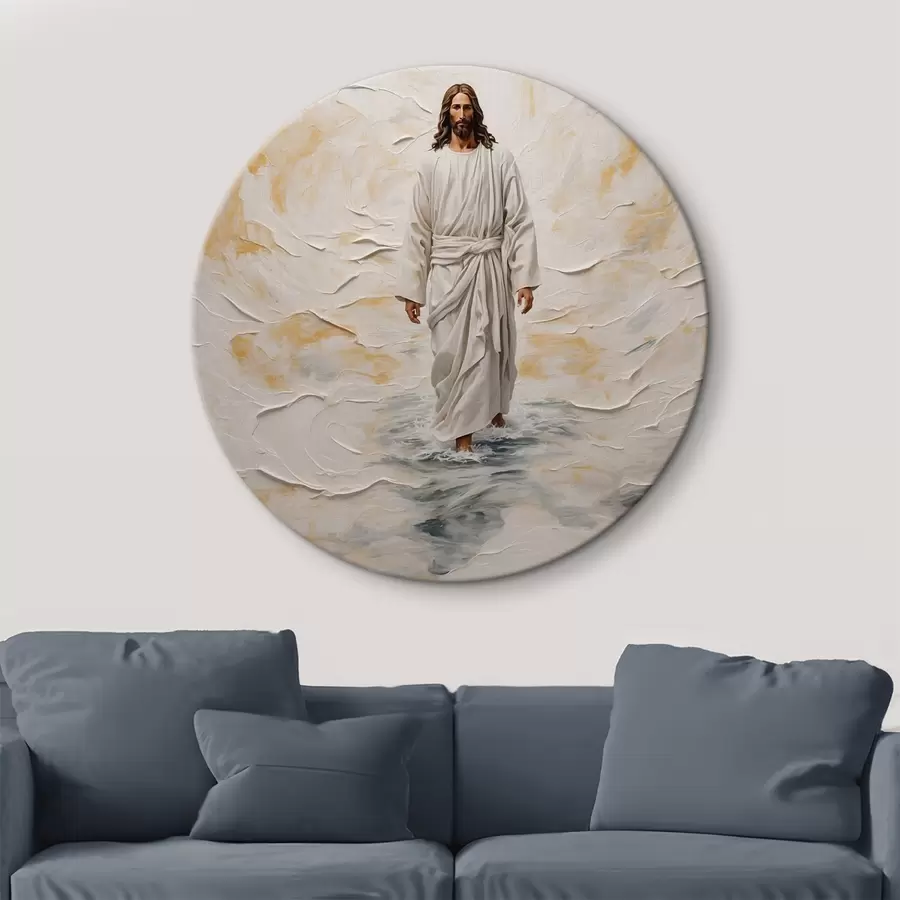 Wandbilder Jerur Chrirt geht auf dem Wasser im Stil eines Ölgemäldes r42769