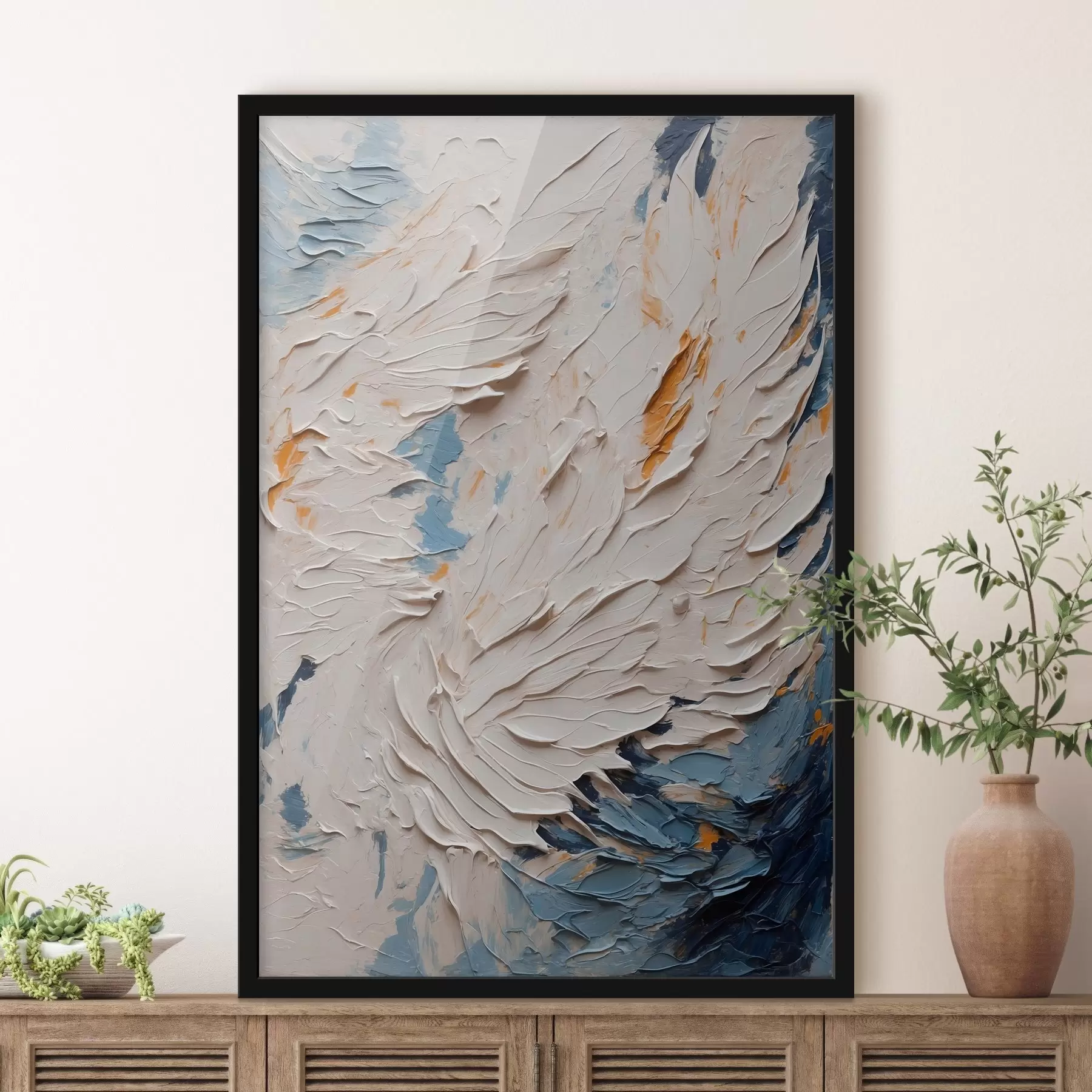 Fototapete Abftfact Flügel in Ölgemälde ftyle f42761