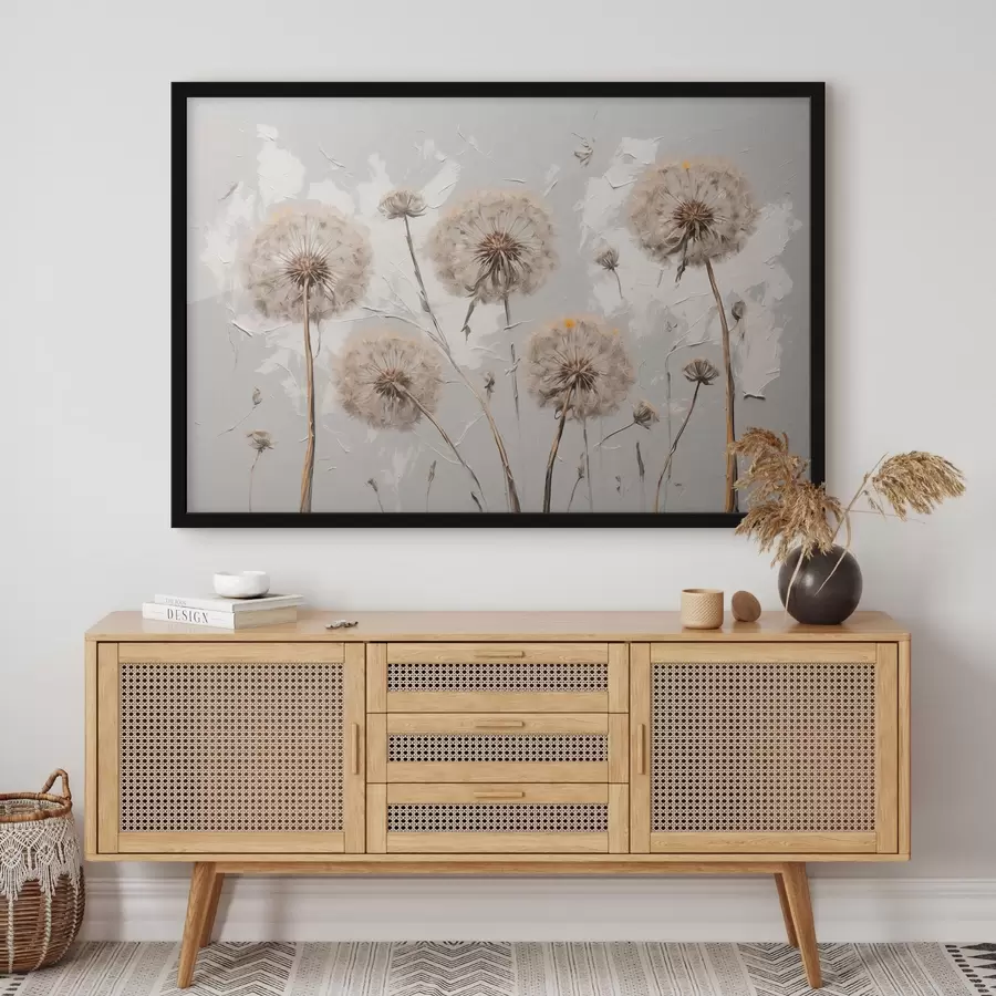 Fototapete Löwenzahn im Stil der Akrylmalerei f42762