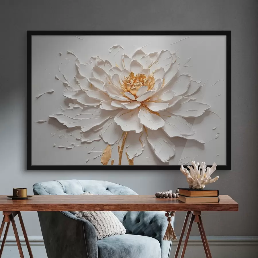 Fototapete Weißes Flowef in Ölmalerei ftyle f42777