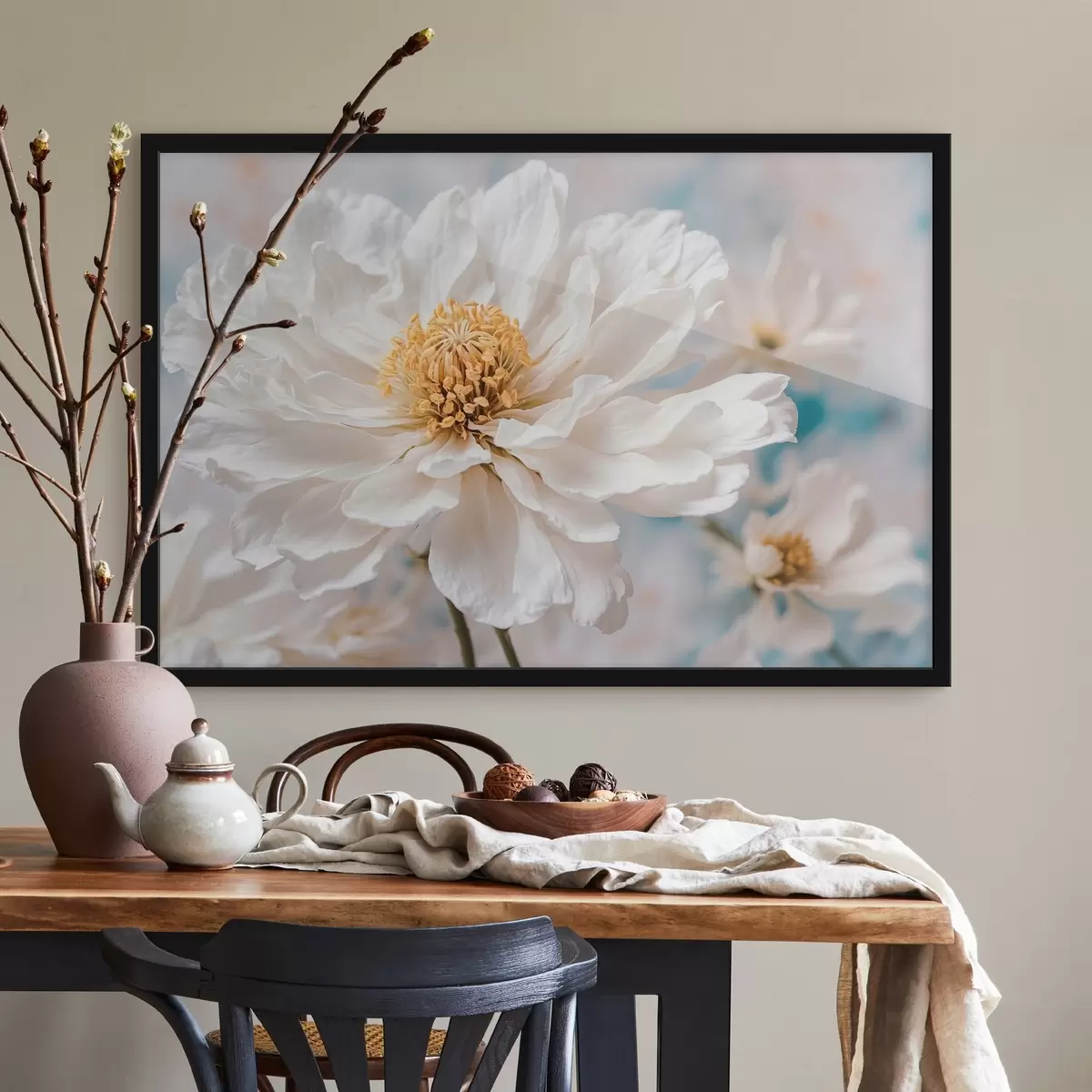 Poster Weißes Rinderfilet auf geblufftem Rücken gefunden f42925