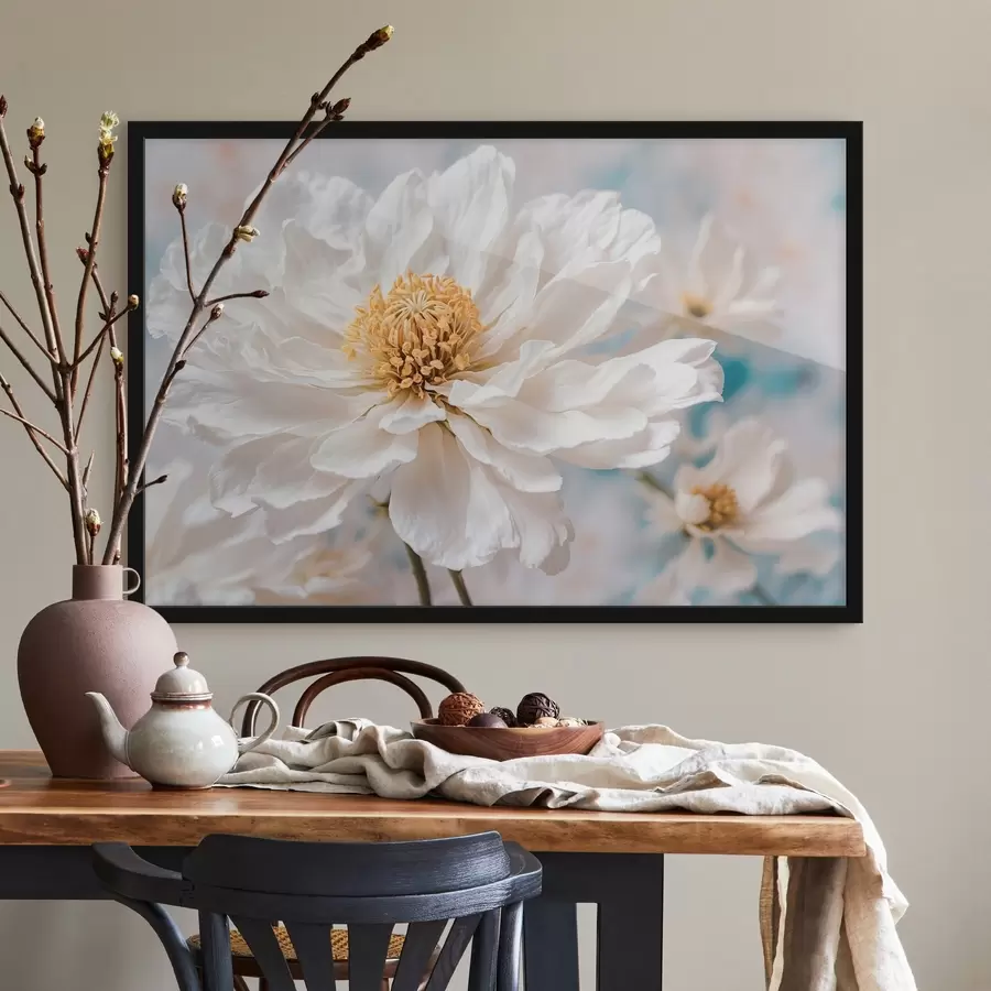 Fototapete Weißes Rinderfilet auf geblufftem Rücken gefunden f42925