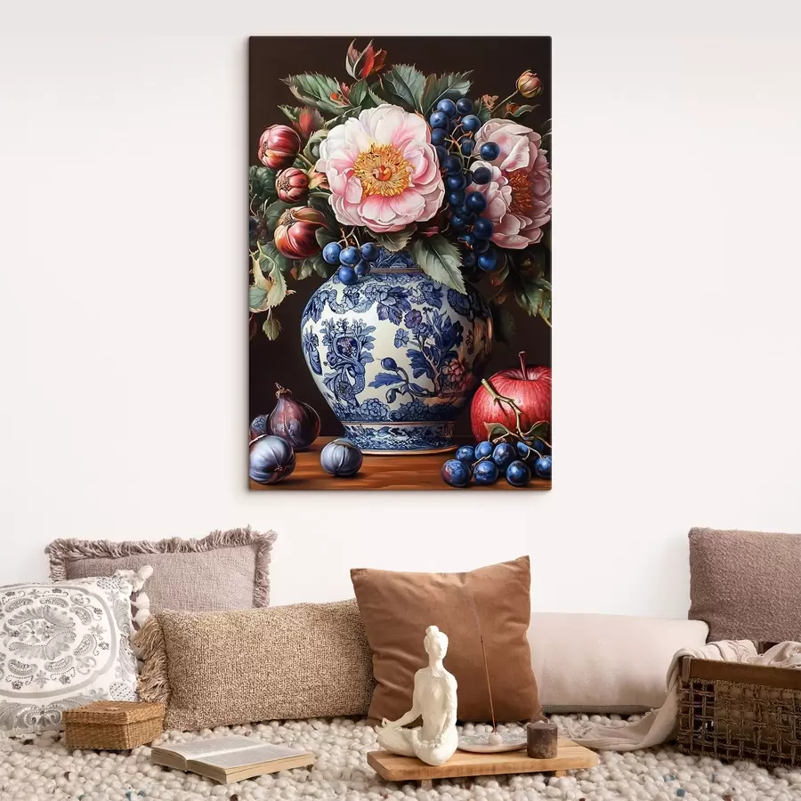 Wandbilder Blumenstrauß und Früchte s42980