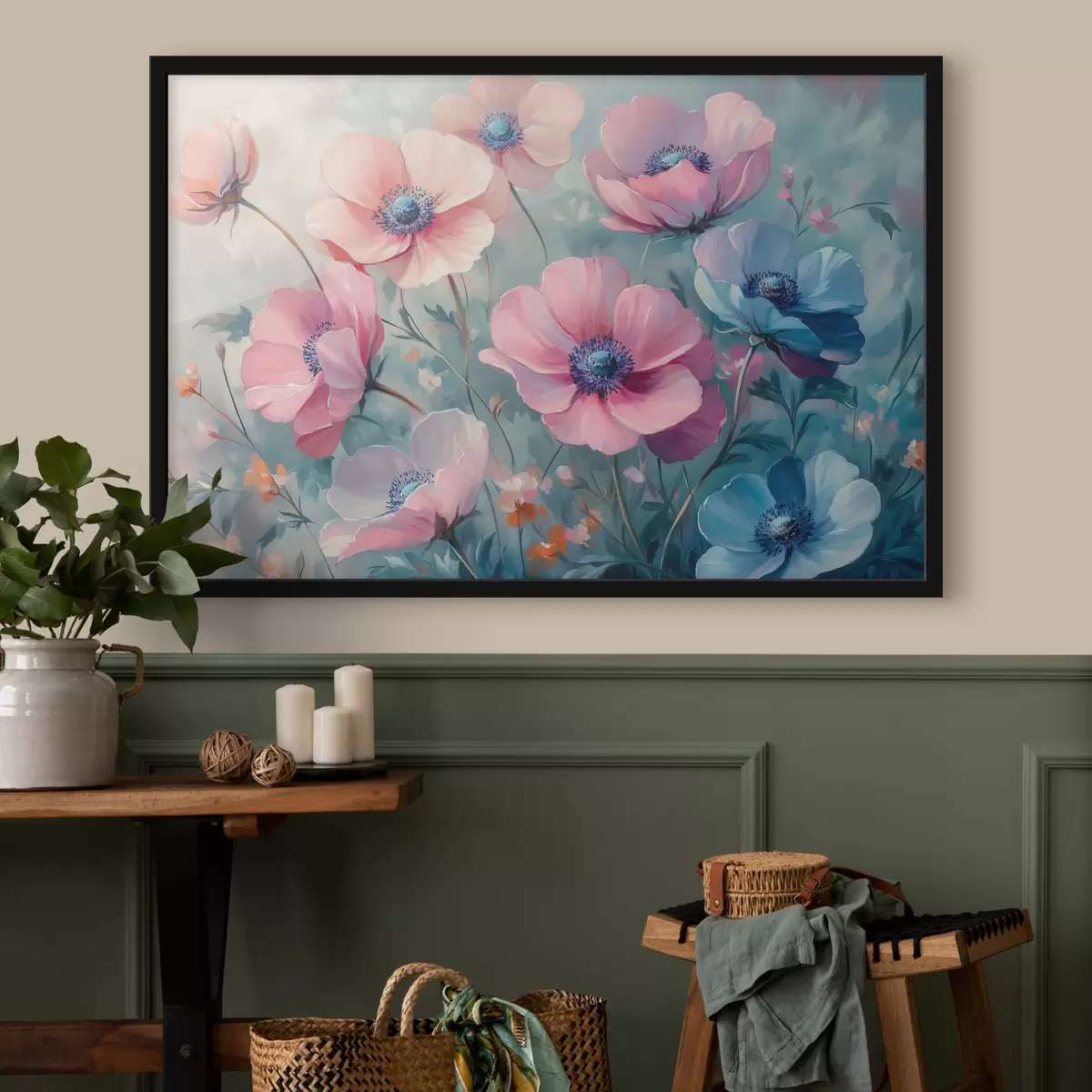 Poster Bunte Blumen auf dem Feld f42973