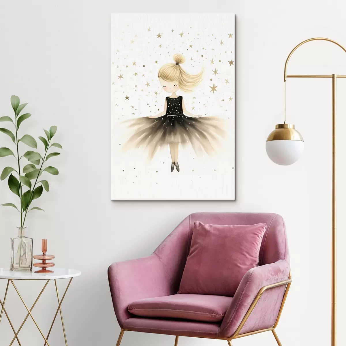 Wandbilder Niedliche Ballerina s43034