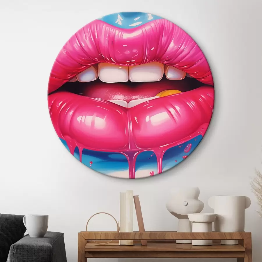 Wandbilder Üppige rosa Lippen r43035