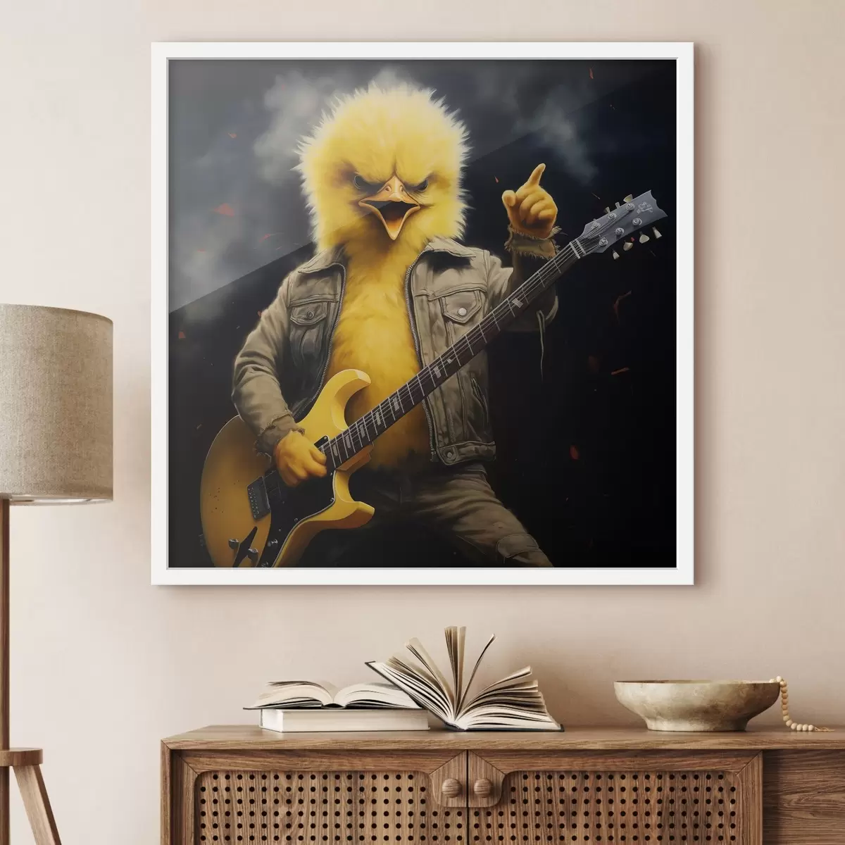 Poster Rocker-Huhn f43029