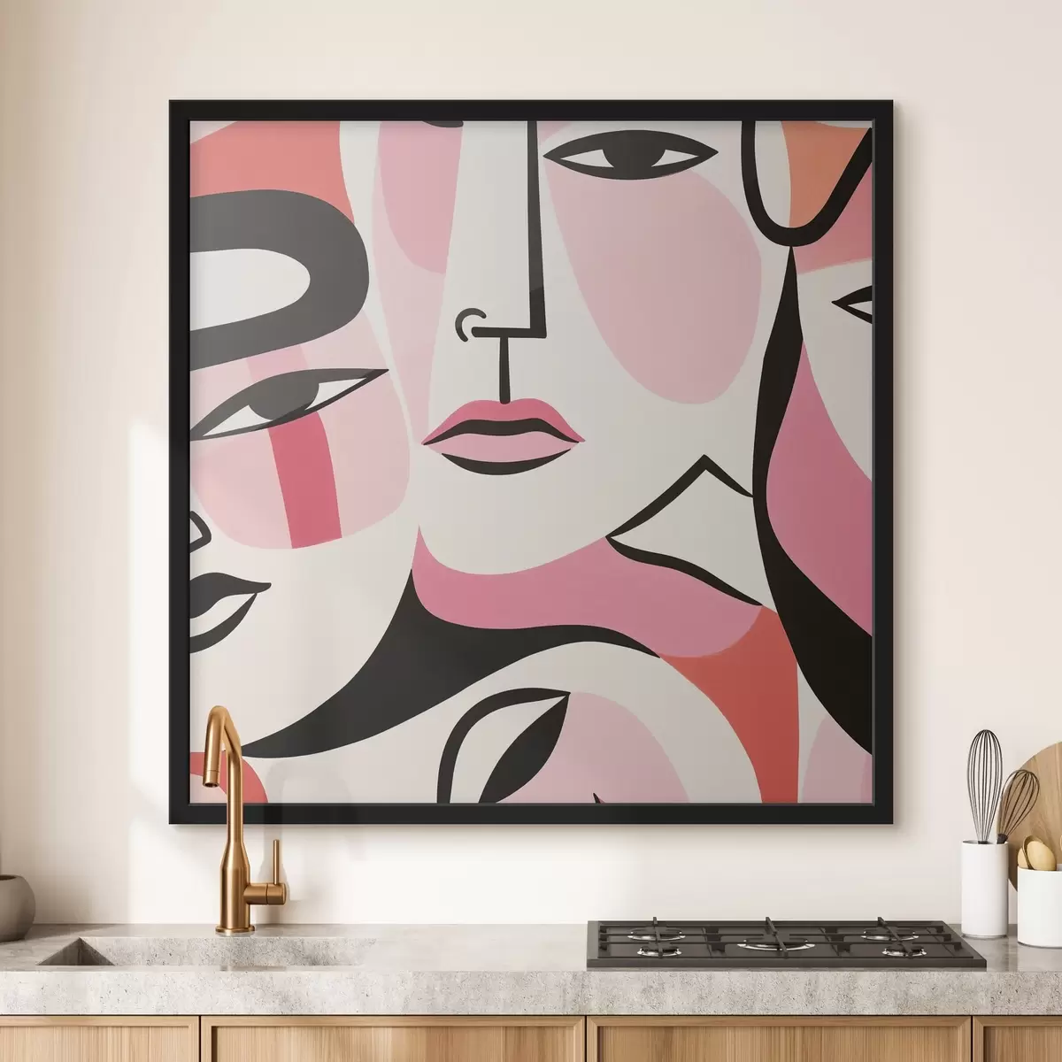 Poster Abstrakt, Menschen, Gesicht f43031