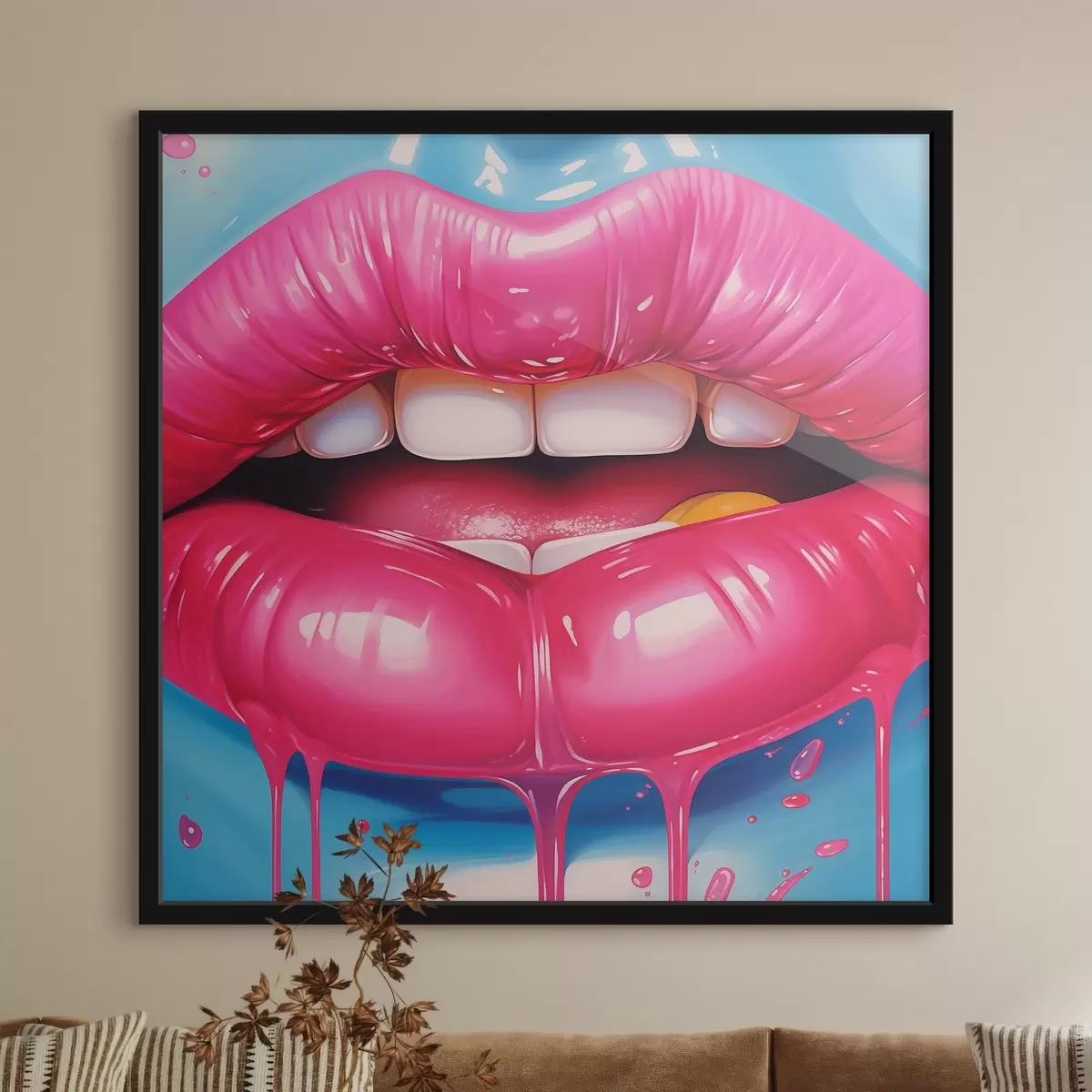 Poster Üppige rosa Lippen f43035
