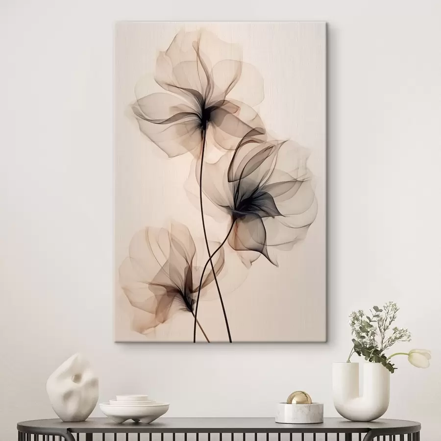 Wandbilder Transparente abstrakte Blumen s43015