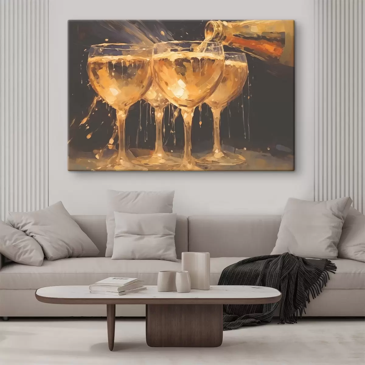 Wandbilder Champagnergläser s43021