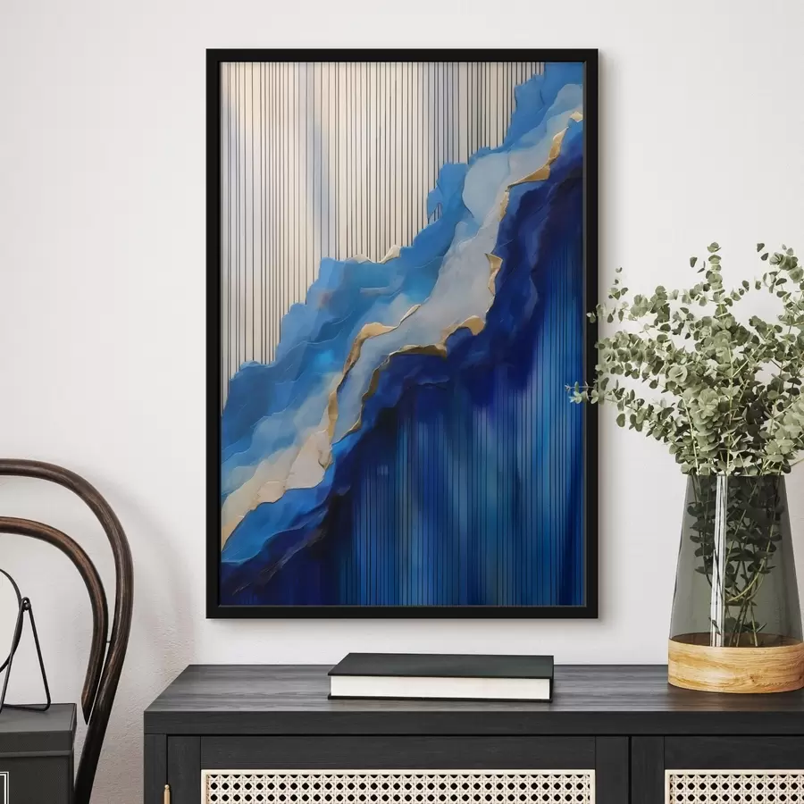 Fototapete Abstrakte blaue Texturen mit Linien im Hintergrund f43002