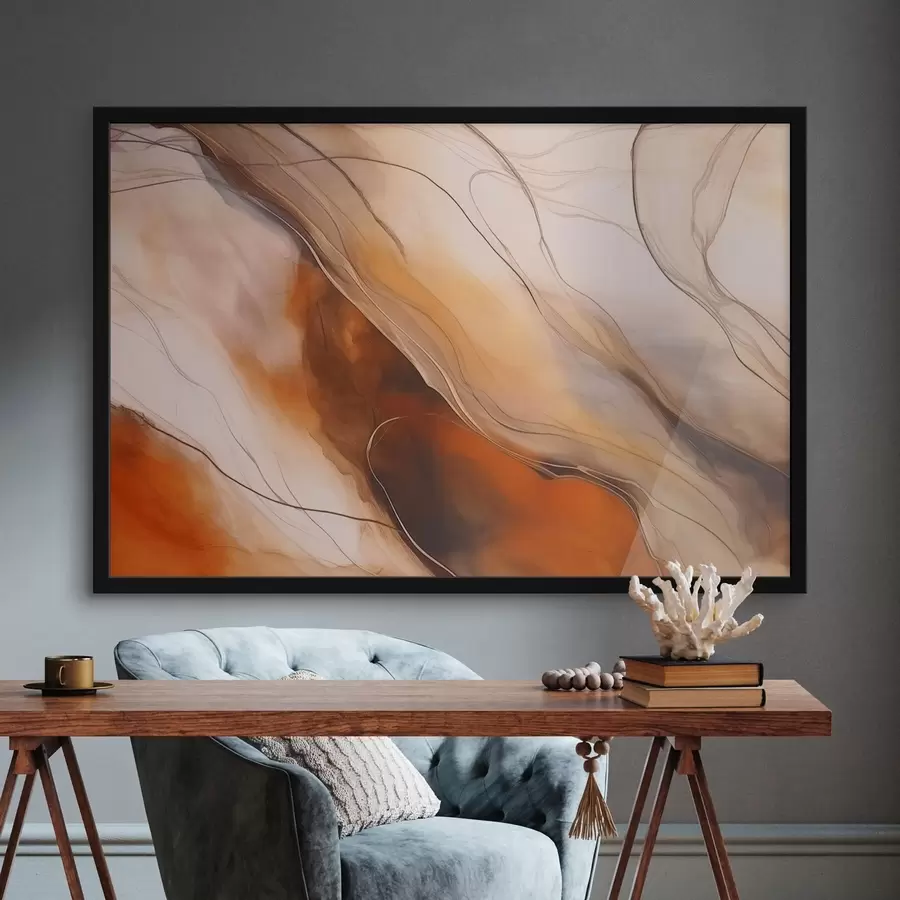Fototapete Abstrakte Malerei in warmen Tönen f43017