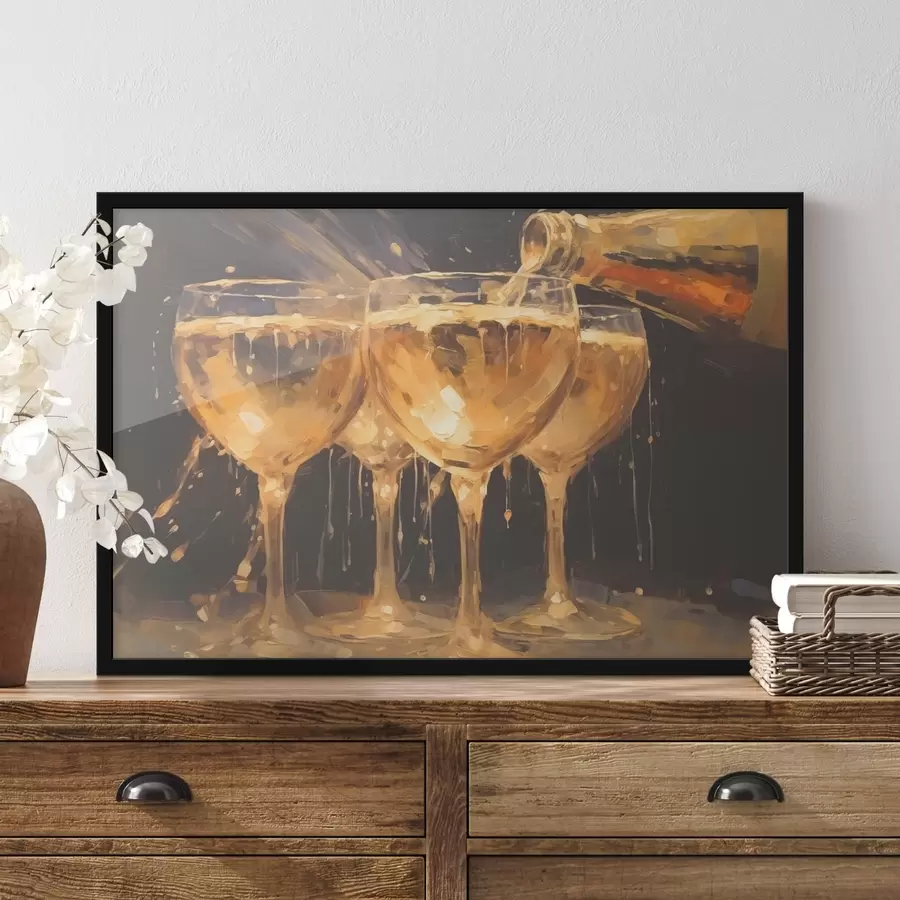 Fototapete Champagnergläser f43021