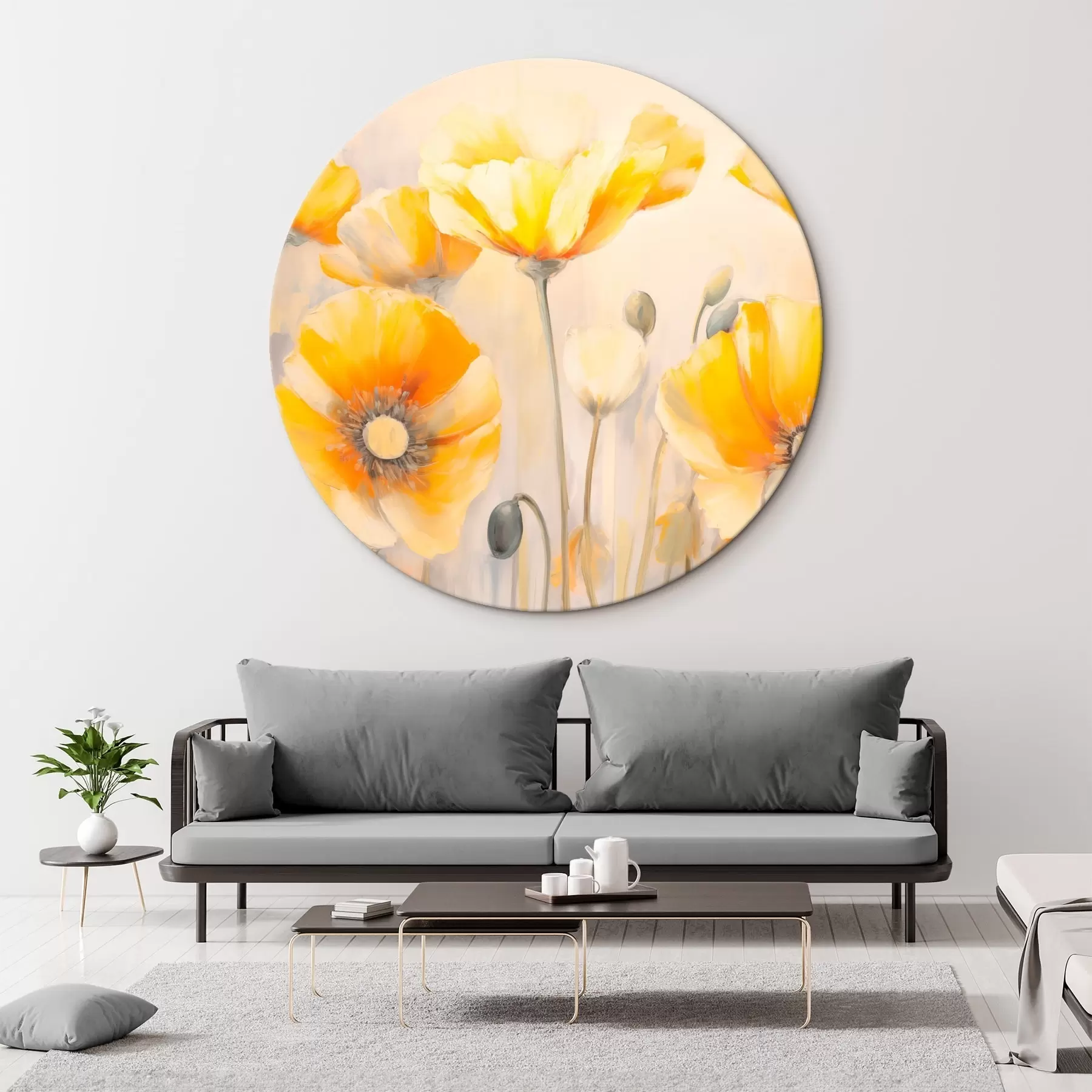 Wandbilder Gelbe Mohnblumen r43024