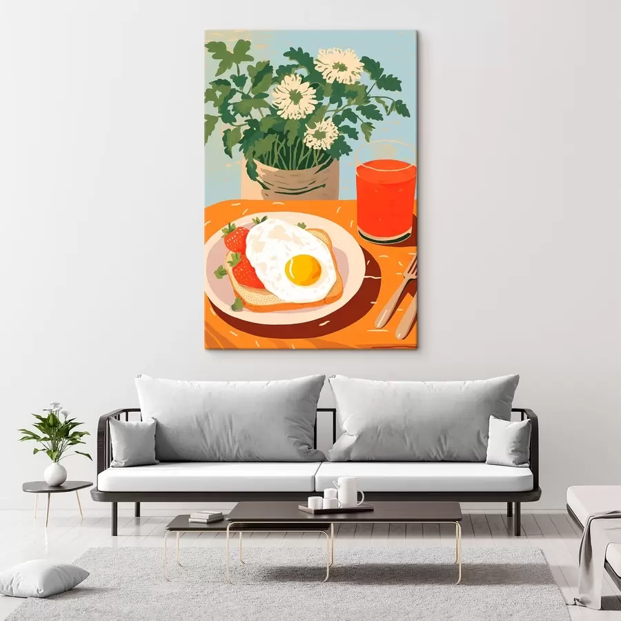 Wandbilder Croissants zum Frühstück s43140