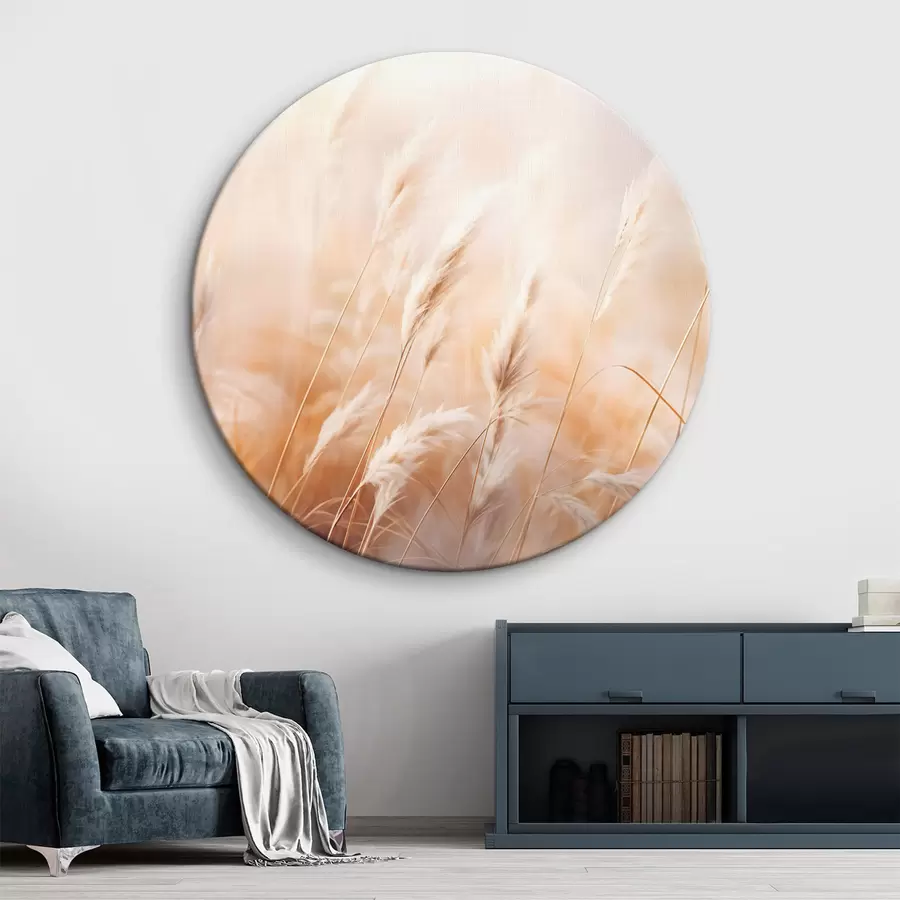 Wandbilder Pampasgras mit einem weichen, diffusen Licht, wodurch eine warme, der Hintergrund ist eine Mischung aus Pastellfarben r43157