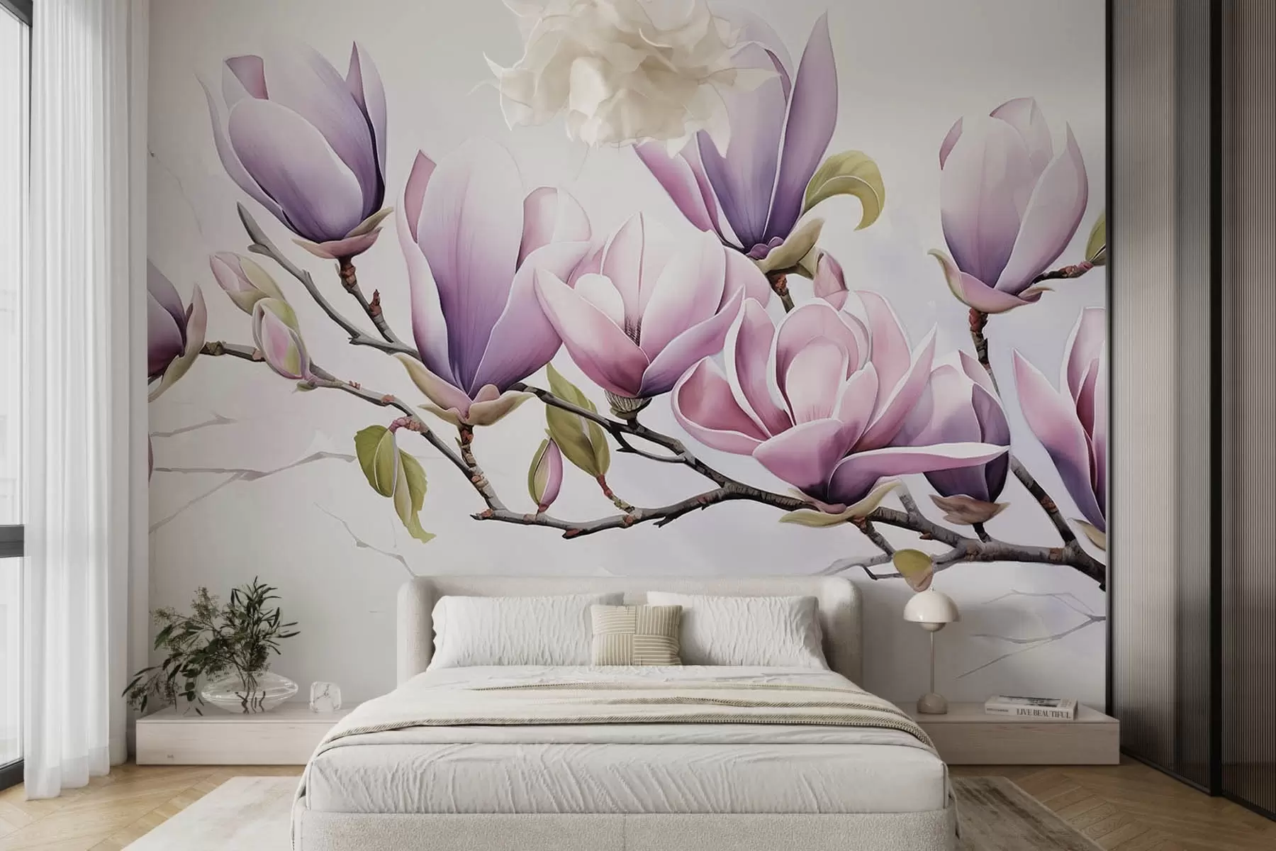 Fototapete Großer Magnolienzweig w08860