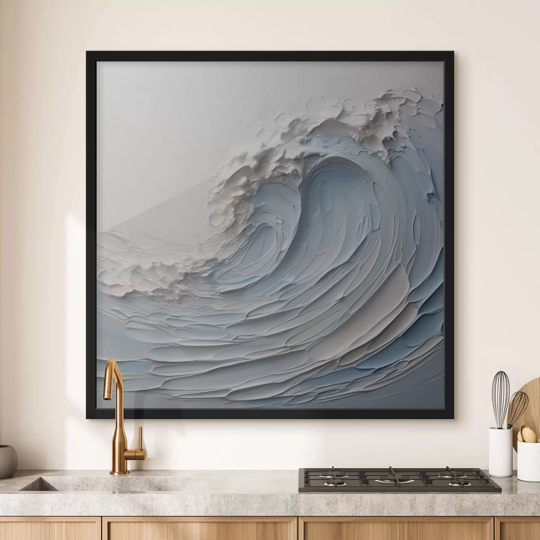 Wandbilder Abstrakte Welle Nachahmung Pinselstriche f43194