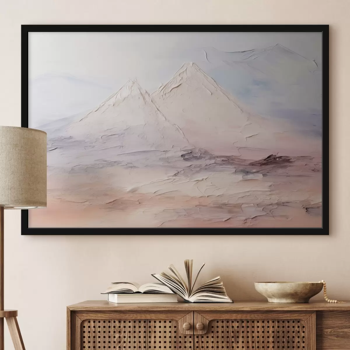 Poster Minimalistische Gebirgsnachahmung Malerei f43200