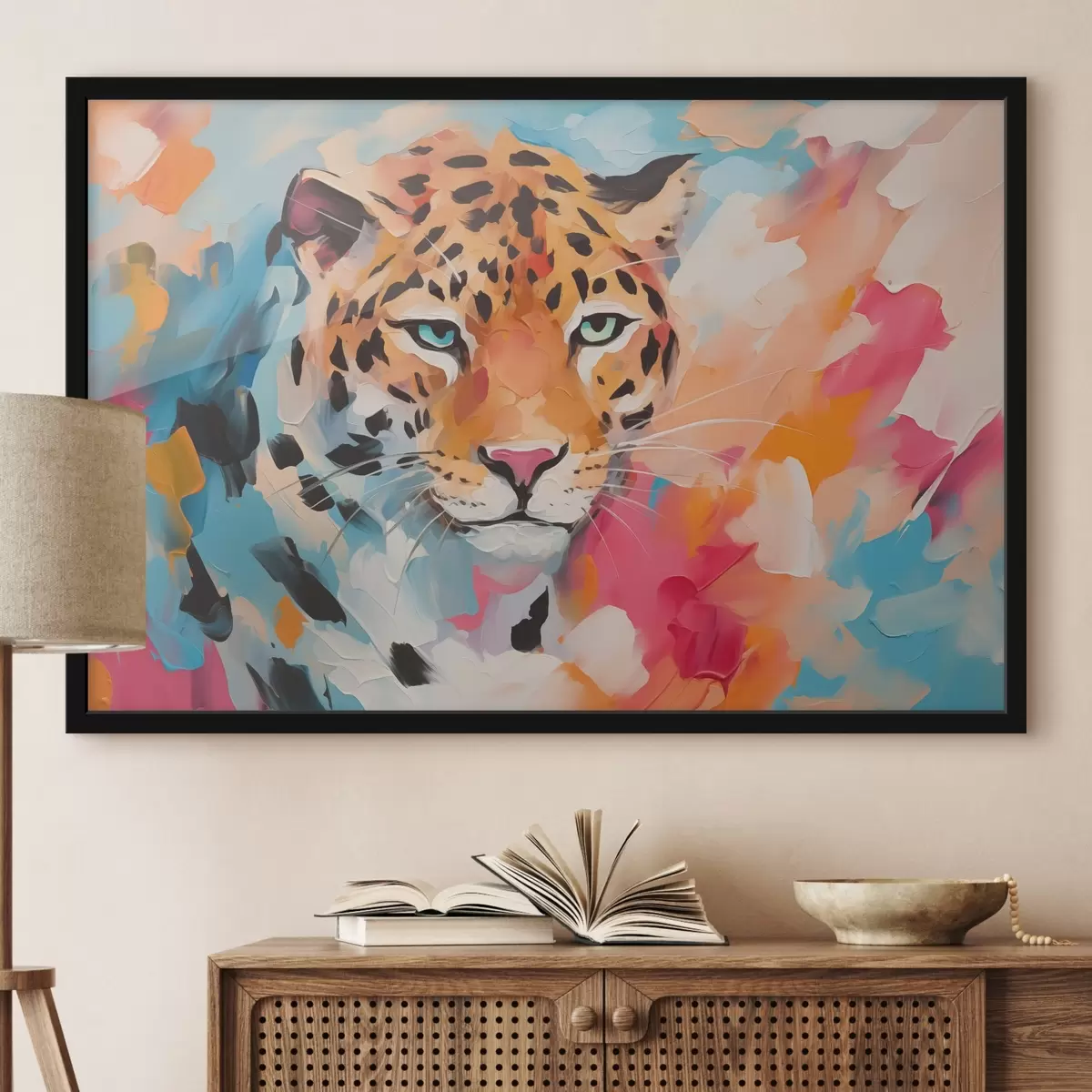 Poster Leopard abstrakt f43201