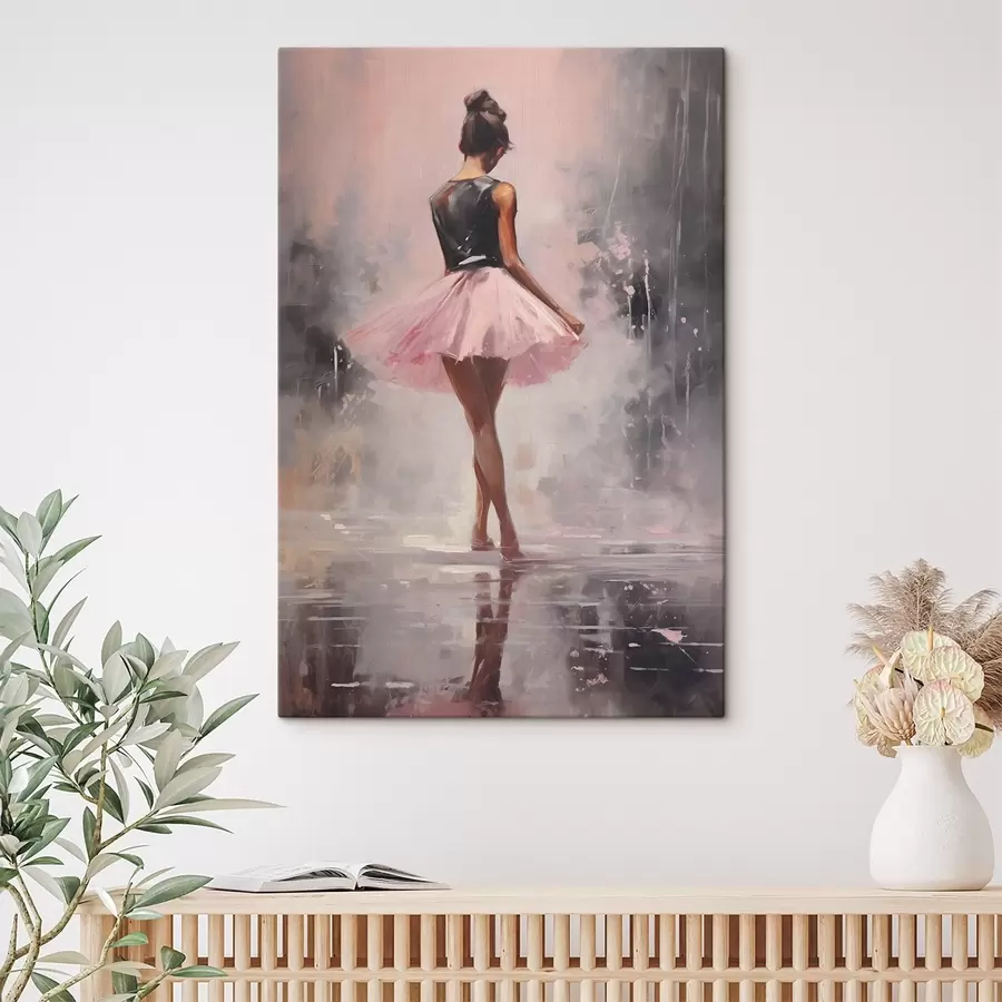 Wandbilder Ein Mädchen in einem rosa Rock s43204