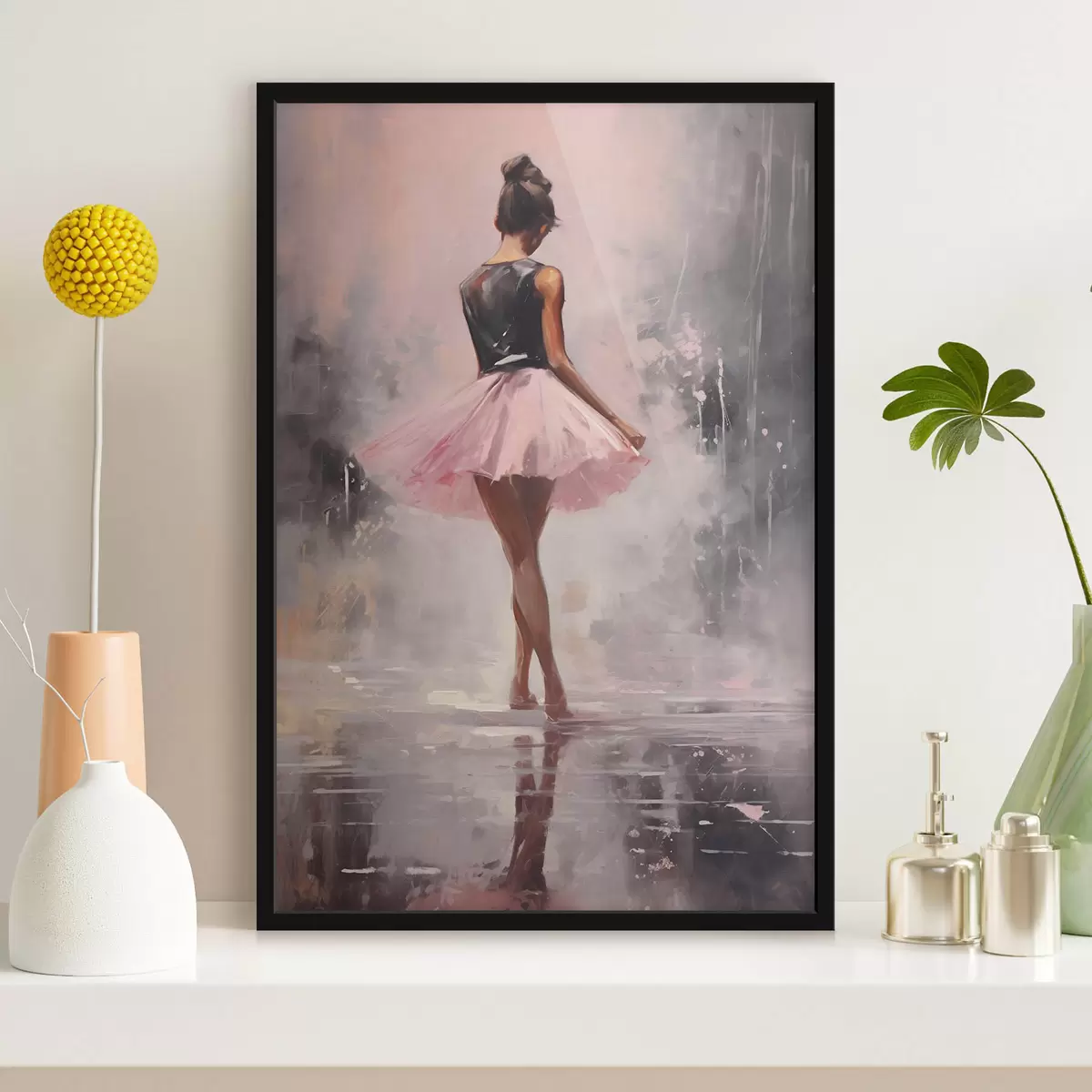 Poster Ein Mädchen in einem rosa Rock f43204