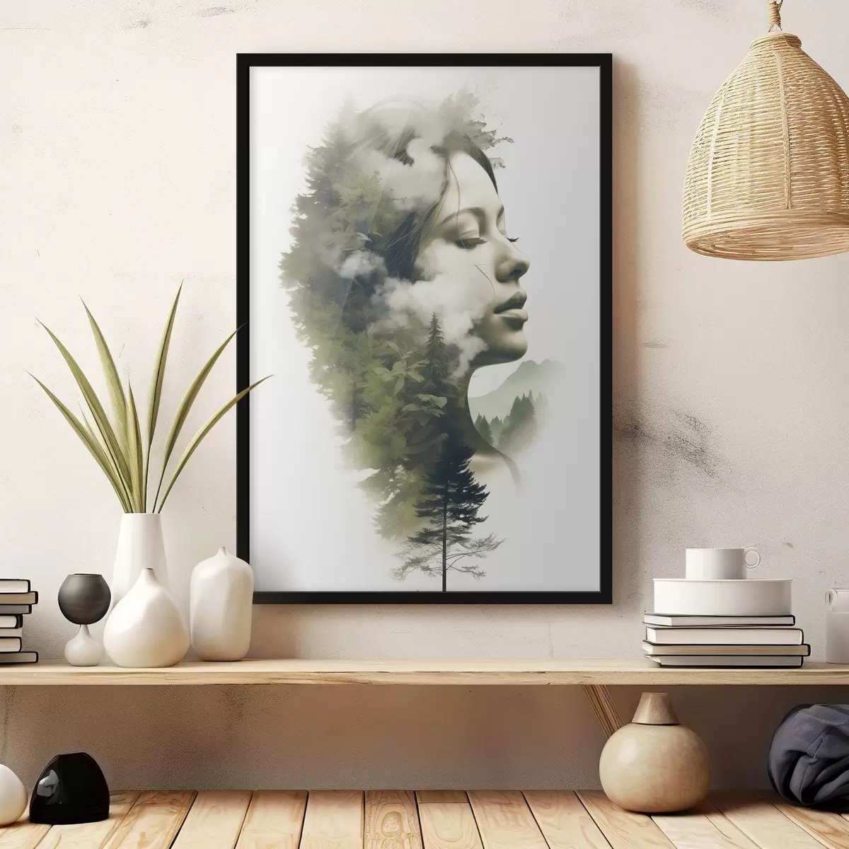 Poster Menschen, Mädchen, Natur, abstrakte Ansicht f43206