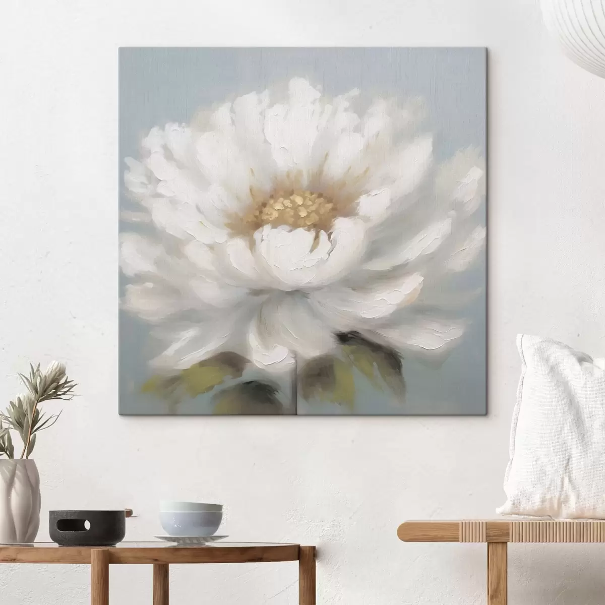 Wandbilder weiße Blume s43070