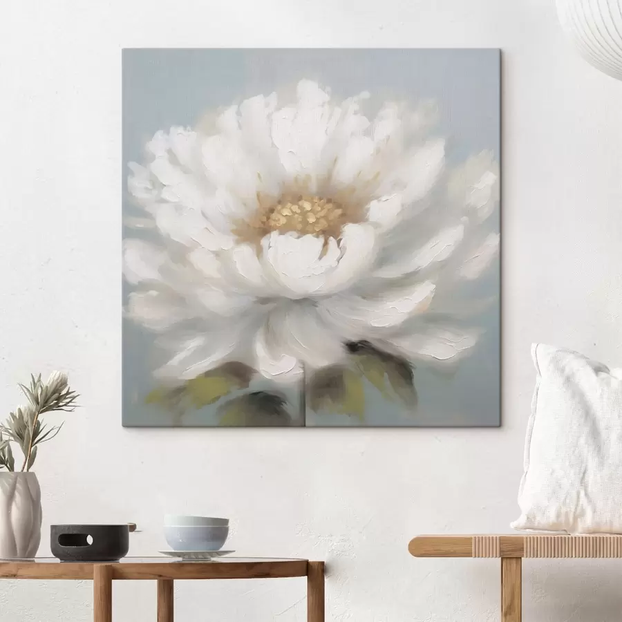 Wandbilder weiße Blume s43070