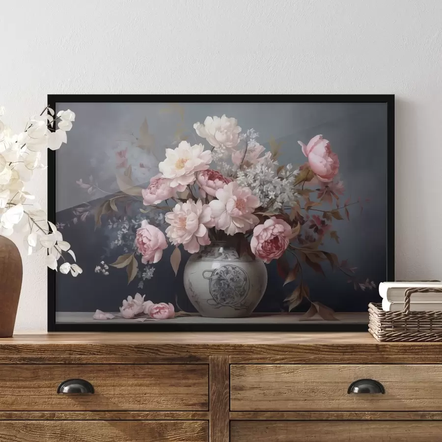 Fototapete Vintage-Vase mit Blumen f43038