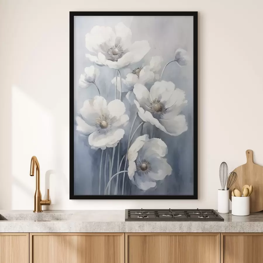 Fototapete Weiße Vintage-Blumen f43046