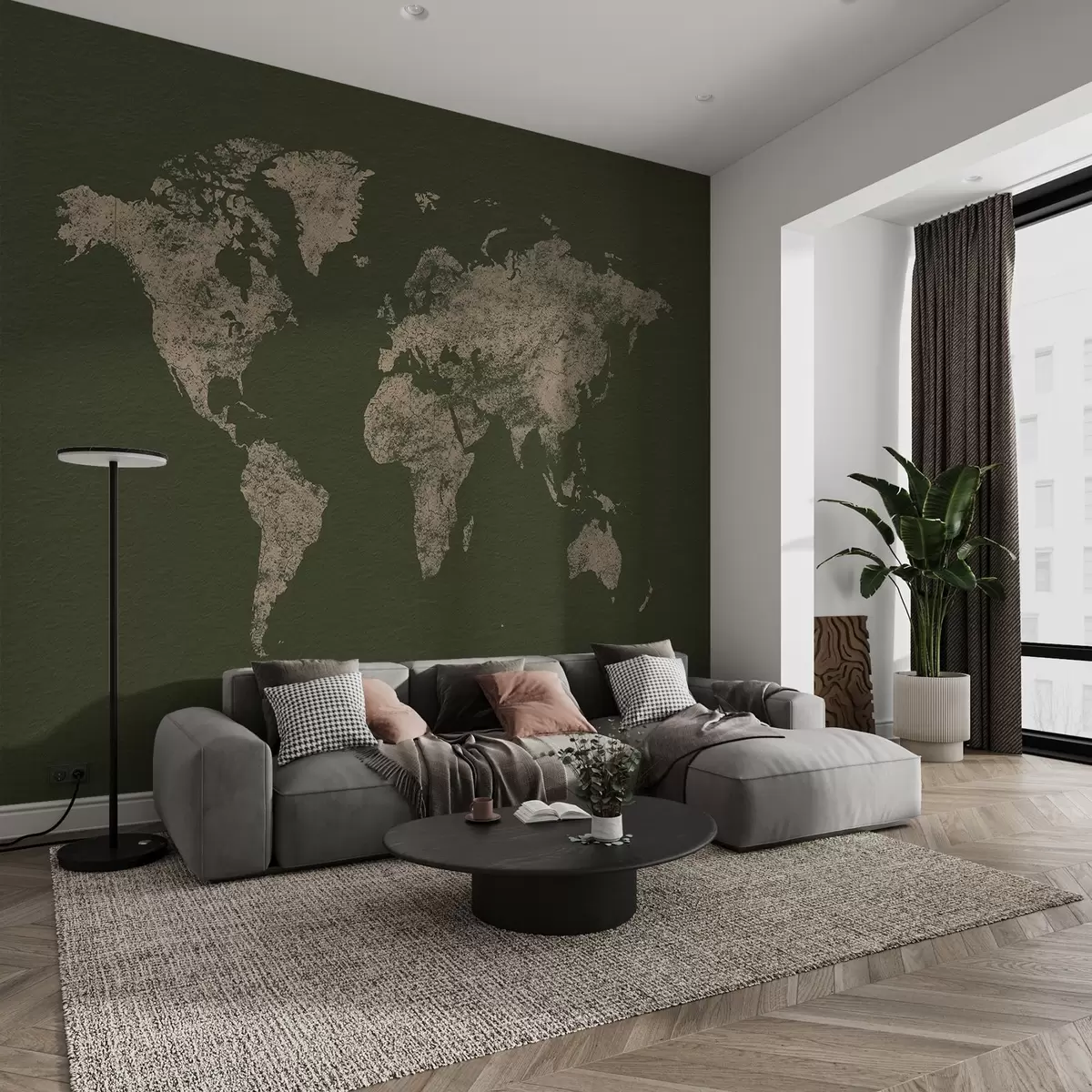 Fototapete Texturkarte der Welt w03312v4