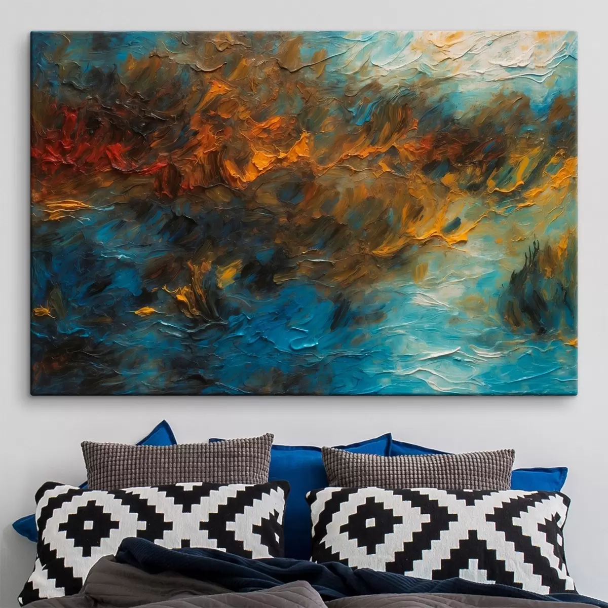 Wandbilder Verschwommener See im Stil eines Ölgemäldes s43106