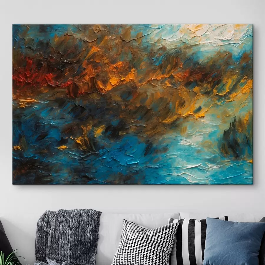 Wandbilder Verschwommener See im Stil eines Ölgemäldes s43106