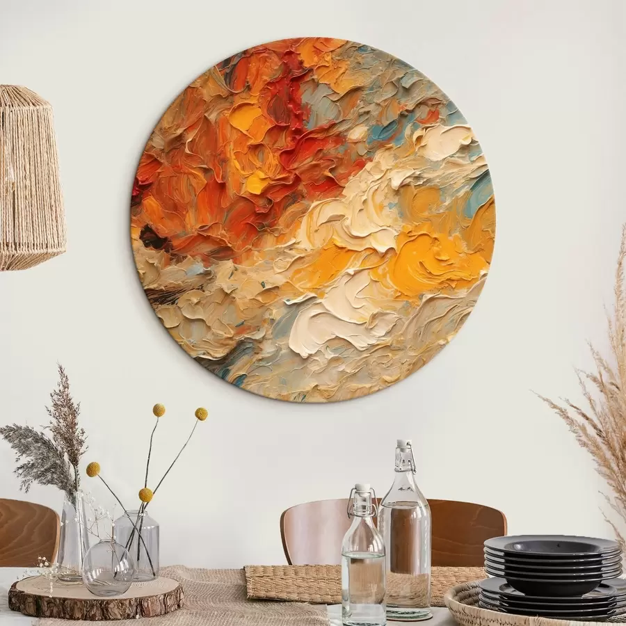 Wandbilder Rot und weiß abstrakten Stil Ölgemälde r43092