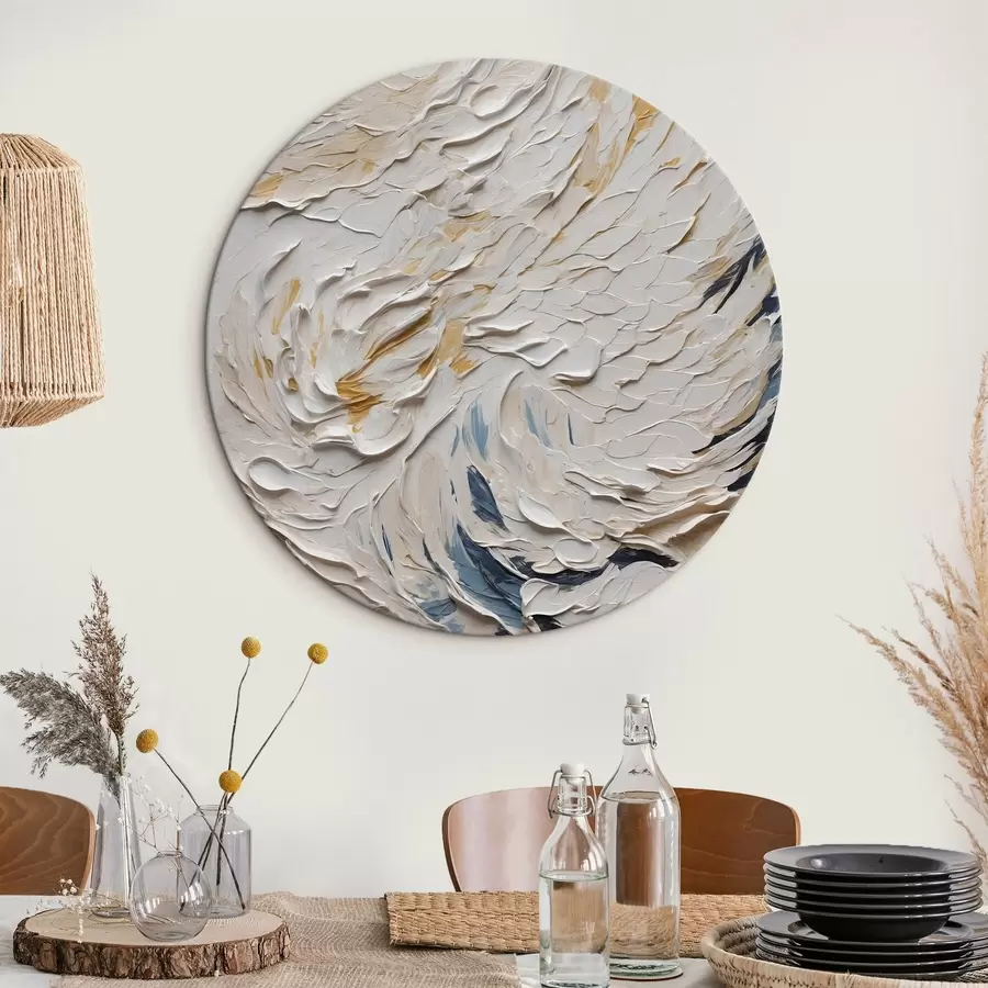 Wandbilder Abstrakter weißer Flügel im Stil der Ölmalerei r43097