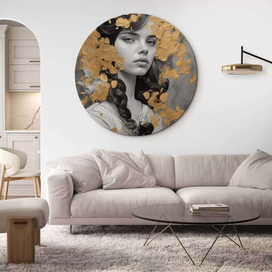 Wandbilder Porträt eines Mädchens in Bleistift r43098