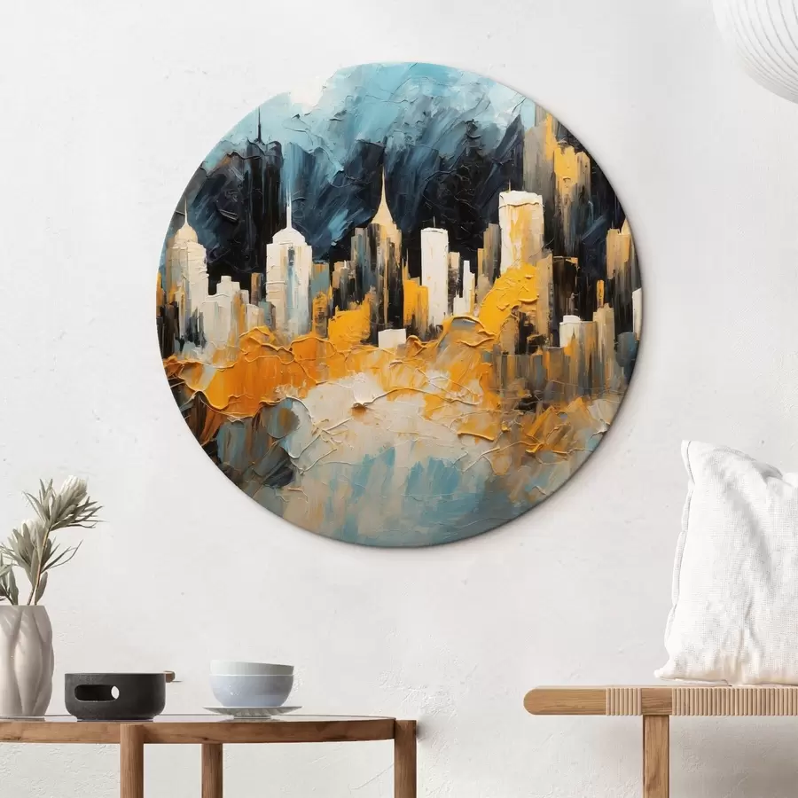 Wandbilder Abstrakte Stadt im Stil der Ölmalerei r43109